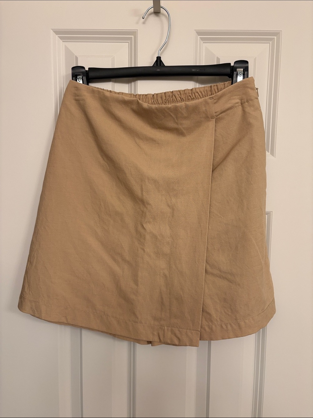 Uniqlo Tan Wrap-Front Mini Skort